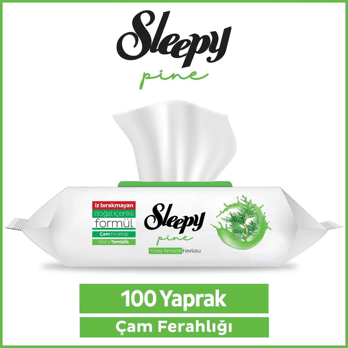 Sleepy Pine Yüzey Temizlik Havlusu&Mendili Çam Ferahlığı 100 Yaprak