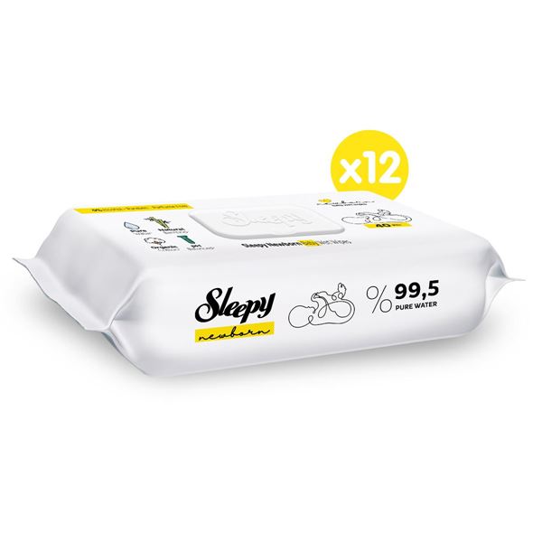 Sleepy Yenidoğan Islak Bebek Havlusu 12x40 (480 Yaprak)