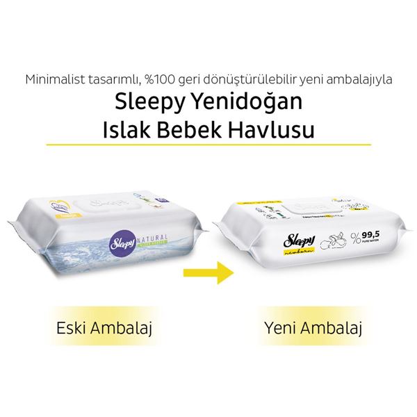 Sleepy Yenidoğan Islak Bebek Havlusu 12x40 (480 Yaprak)