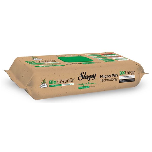 Sleepy Bio Çözünür Yüzey Temizlik Havlusu&Mendili Çay Ağacı&Misket Limonu 50 Yaprak