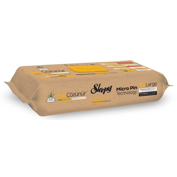 Sleepy Bio Çözünür Yüzey Temizlik Havlusu&Mendili Karanfil&Tarçın 50 Yaprak