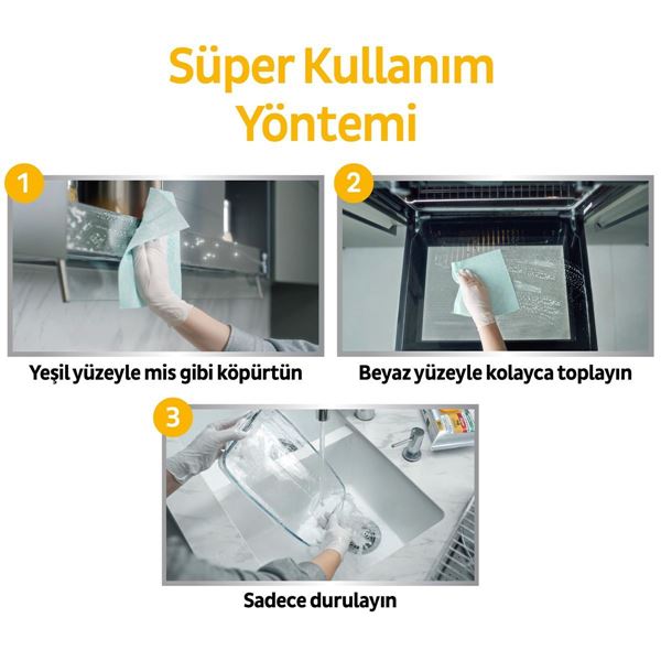 Sleepy Easy Clean Süper Yağ Çözücü Yüzey Temizlik Havlusu&Mendili 2x30 (60 Yaprak)