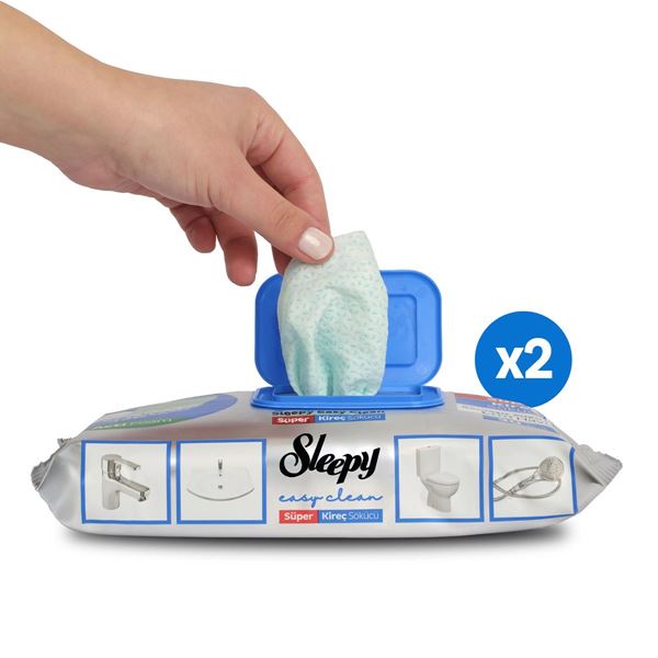 Sleepy Easy Clean Süper Kireç Sökücü Yüzey Temizlik Havlusu&Mendili 2x30 (60 Yaprak)