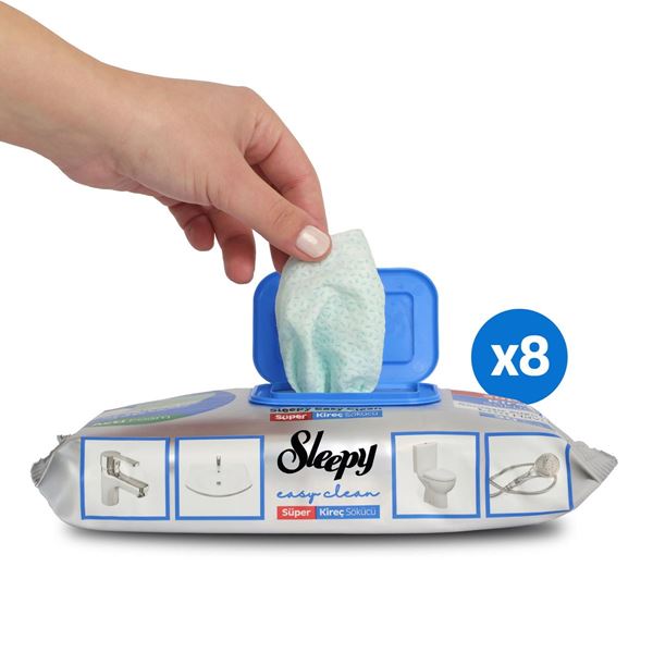 Sleepy Easy Clean Süper Kireç Sökücü Yüzey Temizlik Havlusu&Mendili 8x30 (240 Yaprak)