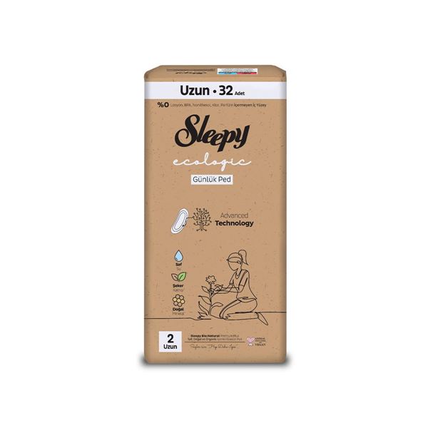 Sleepy Ecologic Premium Plus Günlük Ped Uzun 32 Adet Ped