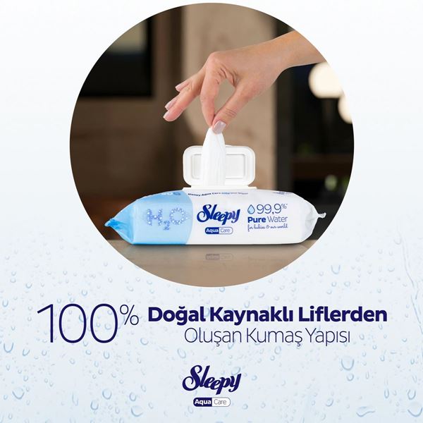 Sleepy AquaCare H2O Yenidoğan Islak Bebek Havlusu 50