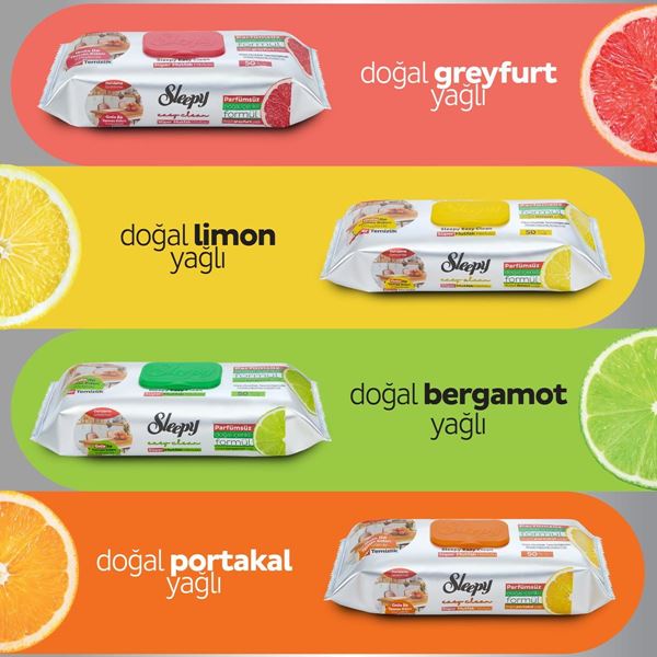Sleepy Easy Clean Süper Yüzey Temizlik Mutfak Havlusu&Mendili Karma Paket 8x50 (400 Yaprak)