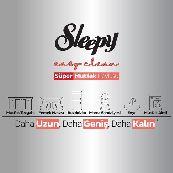 Sleepy Easy Clean Süper Yüzey Temizlik Mutfak Havlusu&Mendili Karma Paket 8x50 (400 Yaprak)