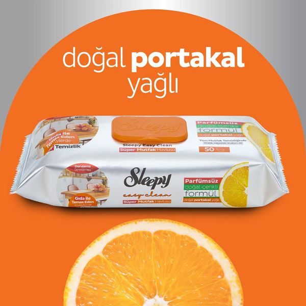 Easy Clean Süper Yüzey Temizlik Mutfak Havlusu&Mendili Portakal Yağlı 4X50 (200 Yaprak)