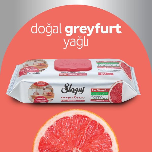 Easy Clean Süper Yüzey Temizlik Mutfak Havlusu&Mendili Greyfurt Yağlı 4X50 (200 Yaprak)