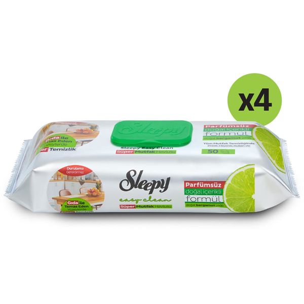 Easy Clean Süper Yüzey Temizlik Mutfak Havlusu&Mendili Bergamot Yağlı 4X50 (200 Yaprak)