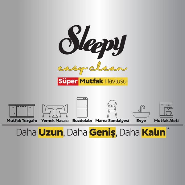 Easy Clean Süper Yüzey Temizlik Mutfak Havlusu&Mendili Limon Yağlı 4X50 (200 Yaprak)