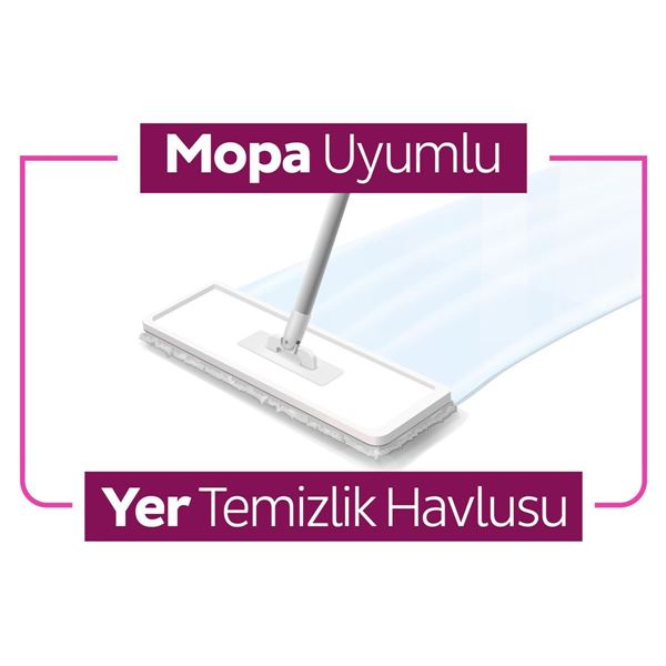 Sleepy Easy Clean Lilyum Buketi Mopa Uyumlu Yer Temizlik Havlusu&Mendili 3x20 (60 Yaprak)