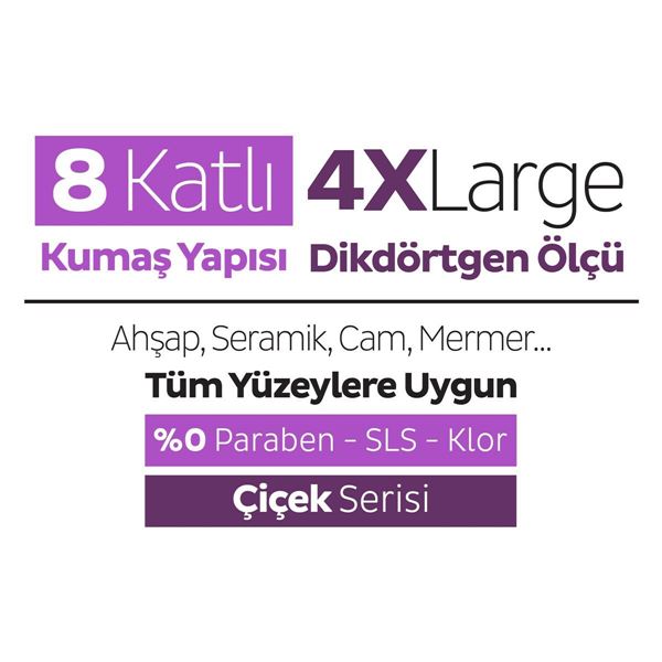 Sleepy Easy Clean Orkide Bahçesi Mopa Uyumlu Yer Temizlik Havlusu&Mendili 3x20 (60 Yaprak)