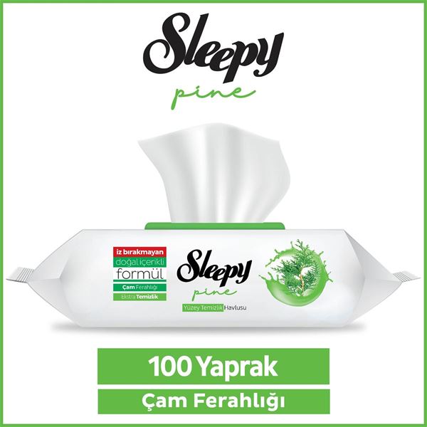 Resim Sleepy Pine Yüzey Temizlik Havlusu&Mendili Çam Ferahlığı 100 Yaprak