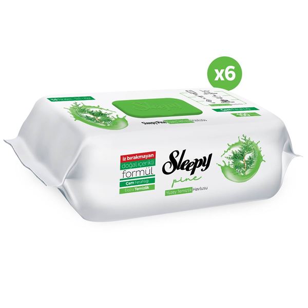 Sleepy Pine Yüzey Temizlik Havlusu&Mendili Çam Ferahlığı 6x100 (600 Yaprak)