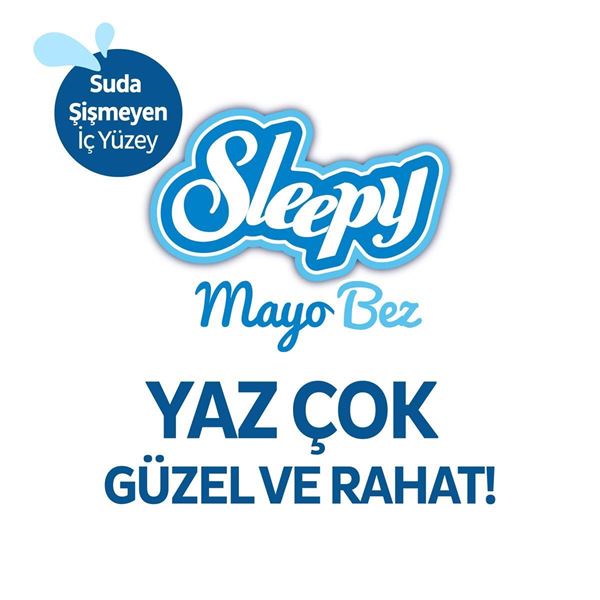 Sleepy 6 Numara Xlarge Natural Gross 100+Mayo Bez 14+Jeans Külot Bez 20+Plaj Çantası