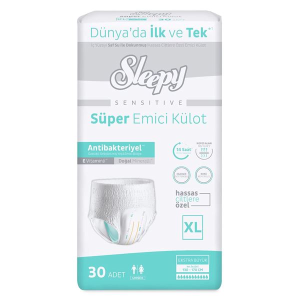 Sleepy Sensitive Antibakteriyel Emici Külot Xlarge 30 Adet