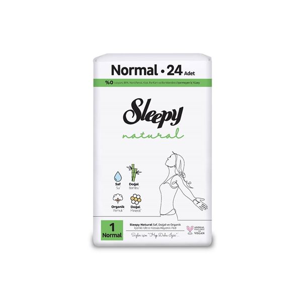 Sleepy Natural Ultra Hassas Hijyenik Ped Normal 24 Adet Ped