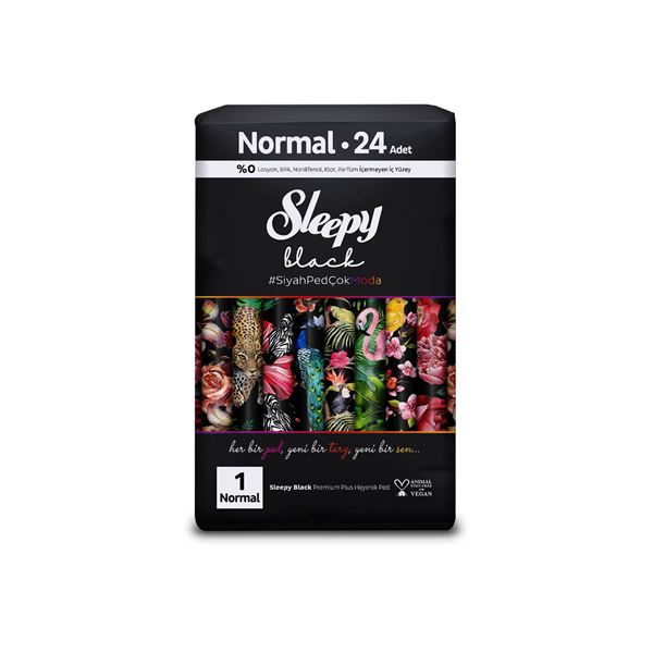 Sleepy Black Premium Plus Hijyenik Ped Normal 24 Adet Ped