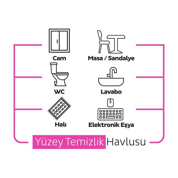 Sleepy Easy Clean Lilyum Buketi Yüzey Temizlik Havlusu&Mendili 100 Yaprak