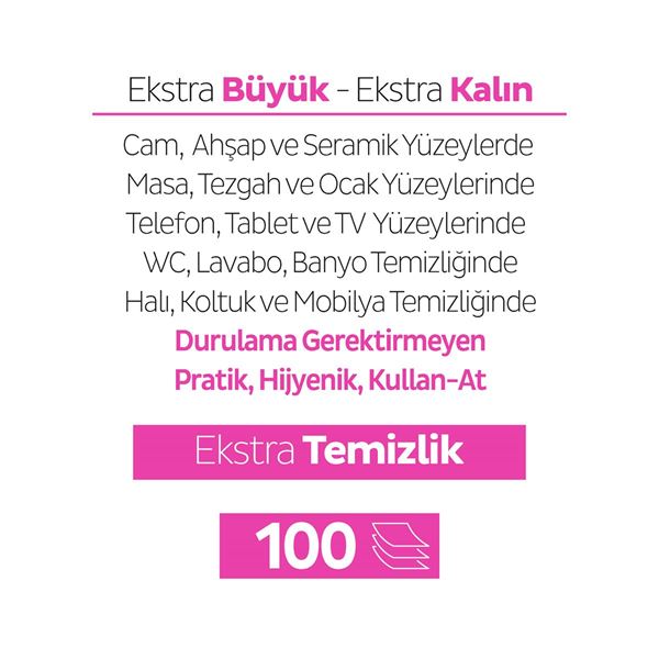 Sleepy Easy Clean Lilyum Buketi Yüzey Temizlik Havlusu&Mendili 100 Yaprak