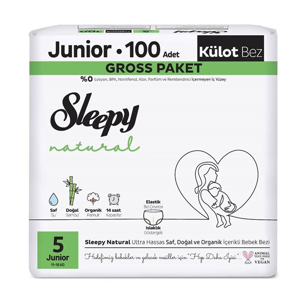 Sleepy Natural Gross Paket Külot Bez 5 Numara Junior 100 Adet