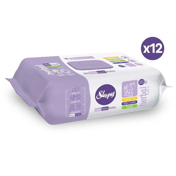 Sleepy Herbal Kişisel Bakım Havlusu 12x100 (1200 Yaprak)