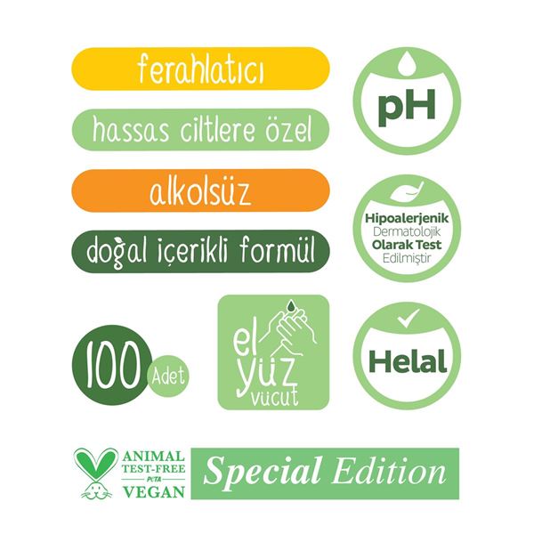 Sleepy Natural Kişisel Bakım Havlusu 3x100 (300 Yaprak)