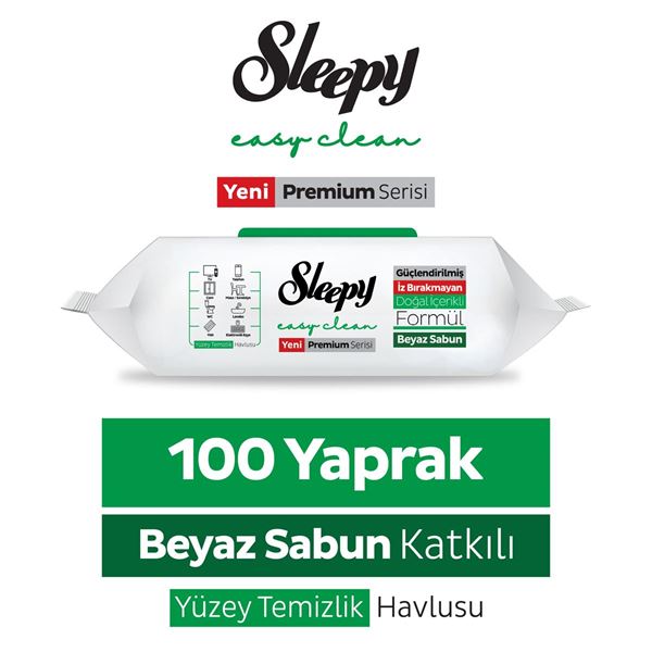 Sleepy Easy Clean Yüzey Temizlik Havlusu Mendili 100 Yaprak